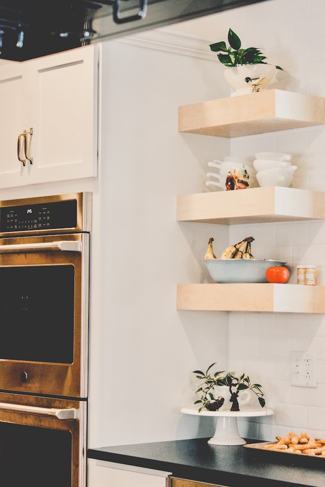 A warm, sunlit kitchen